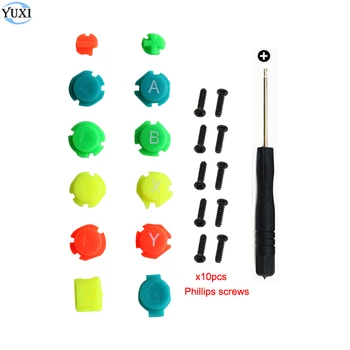 

YuXi For Nintend Switch NS NX Joy-Con Left Right Controller ABXY Direction Keys Buttons Kit Screws for Joy Con Gamepad