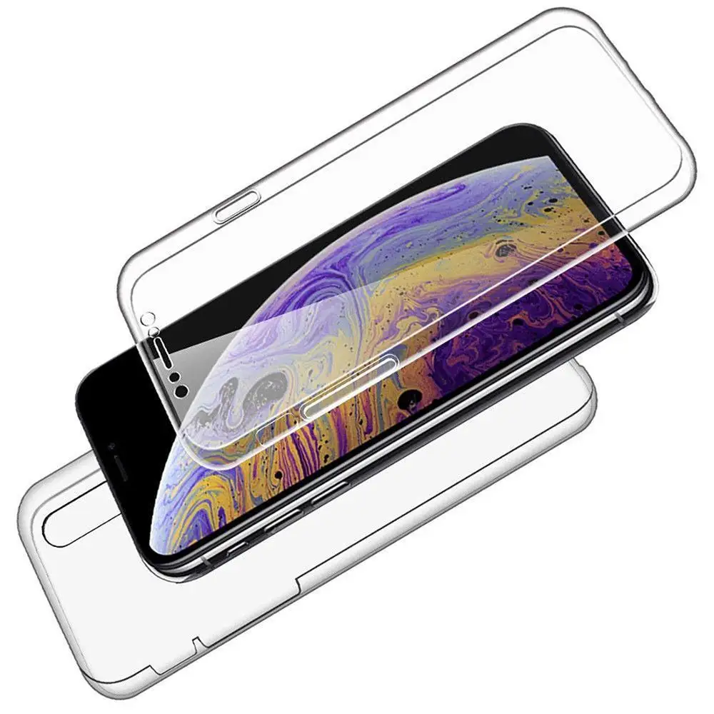 С покрытием из термополиуретана мягкий чехол для нового iPhone 11 11Pro 11Promax XR X XS Max XS для iPhone 5S 5 SE 6S 6 8 7 Plus двухсторонний чехол для телефона