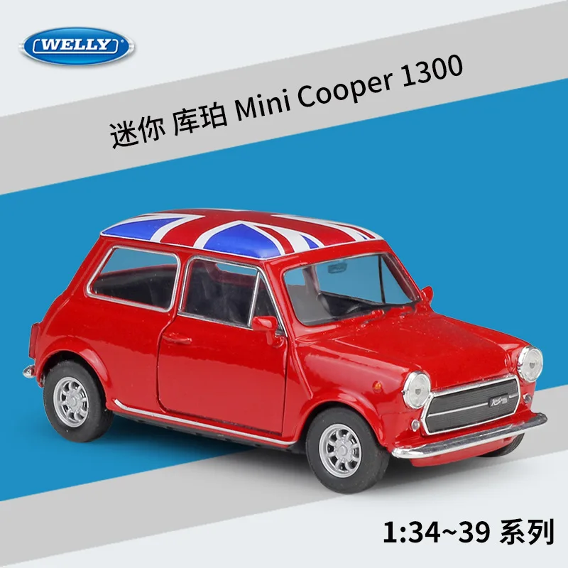 Модель автомобиля Welly 1:36 BMW Mini Cooper 1300 модель из сплава Натяжной автомобиль