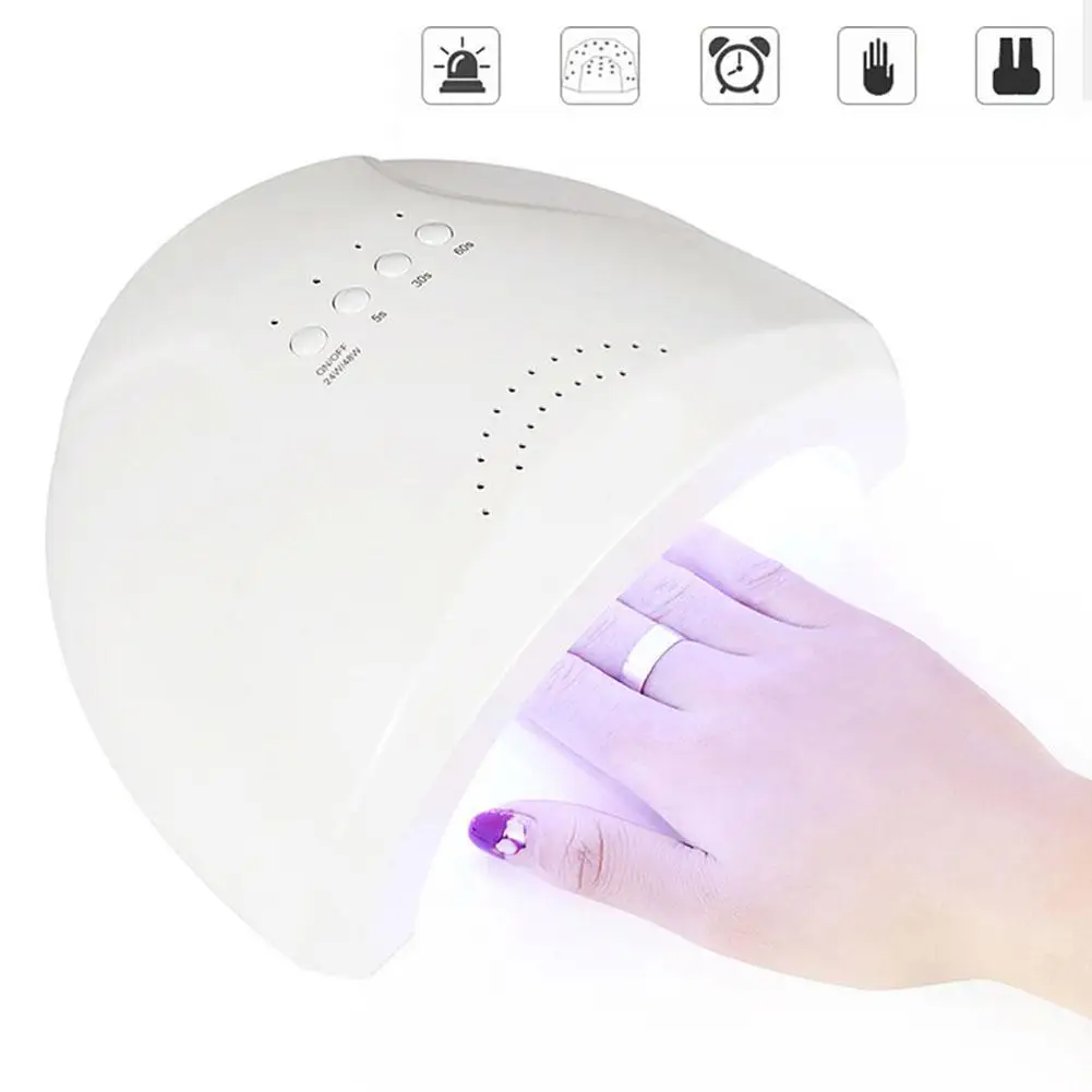 

48W Smart 30 LED UV Nail Lamp Gel Polish Dryer Fast Curing Timed Manicure Light