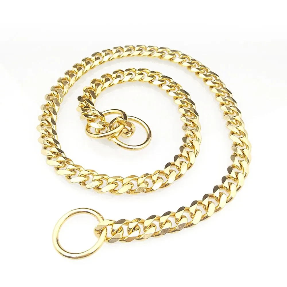 

Stainless Steel Pet Dog Collars Metal Dog Collars for Large Dogs Golden Retriever Adjustable Dog Chain Necklaces Pet Supplies