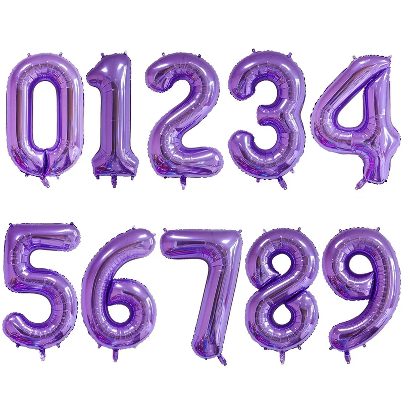 

Lavender 40 Inch Purple Large Digital Aluminum Balloon Child Birthday Party Anniversary Celebration Celebration Decoration