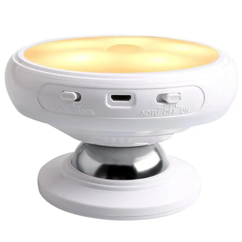 

Motion Sensor Night Light, Detachable Magnet Base, USB Rechargeable LED, Human Body Induction 360 Degree Rotation Night Light (W