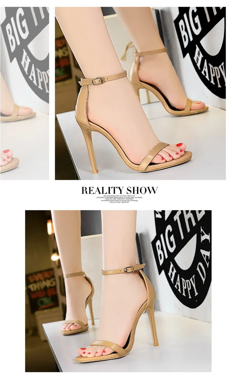 BIGTREE sandalias mujer/ г. Летняя обувь женские пикантные босоножки на высоком каблуке с открытым носком и ремешком на щиколотке вечерние туфли-лодочки на высоком каблуке