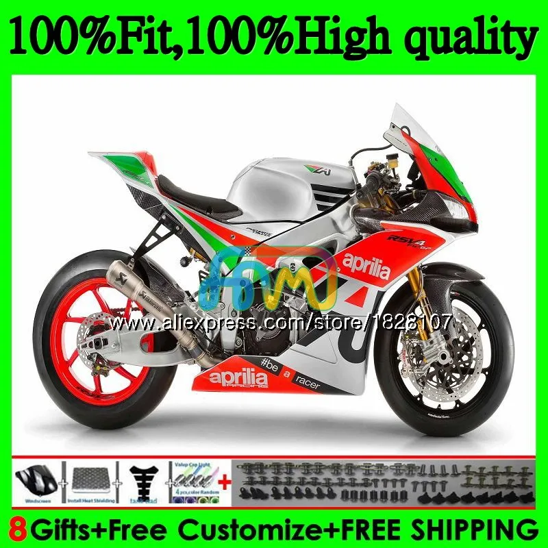 Инъекции для Aprilia RSV1000RR RSV1000 09 10 Блестящая серебряная, возрастом 11, 12, 13, 15 80BS. 7 РСВ 1000 R 1000R 2009 2010 2012 2013 обтекатель - Цвет: No. 1