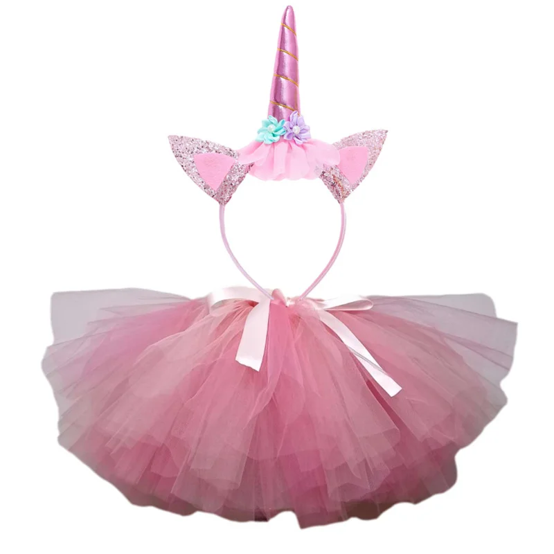 Hasen-Tutu-Rock, Ester-Einhorn-Kostüm-Tutu-Rock für Mädchen mit Stirnband, Baby-Geburtstagskleidung für Oster-Tanzparty – Detail 9