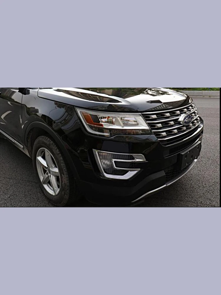 Для ford explorer передняя противотуманная фара капот с блестками Декоративная полоса специальные аксессуары светильник рамка декоративные аксессуары
