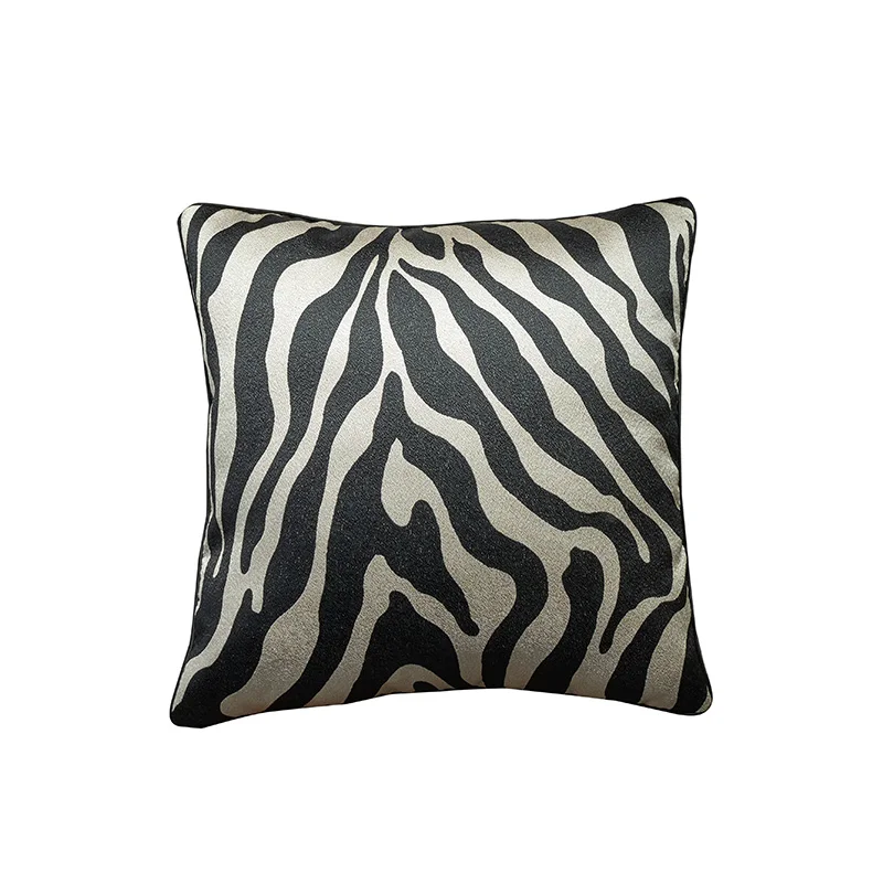 Чехол для подушки 45*45 см с рисунком зебры, леопарда, без внутренней подкладки, decoraci n cama, чехол для подушки для дома dec X44
