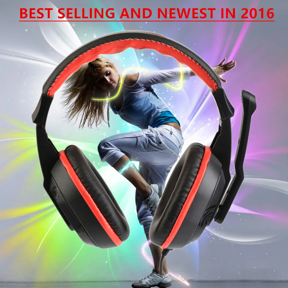 Gaming Headphones 3.5mm Adjustable Stereo Type Noise-canceling Computer Headset With Microphones For PC Gamer