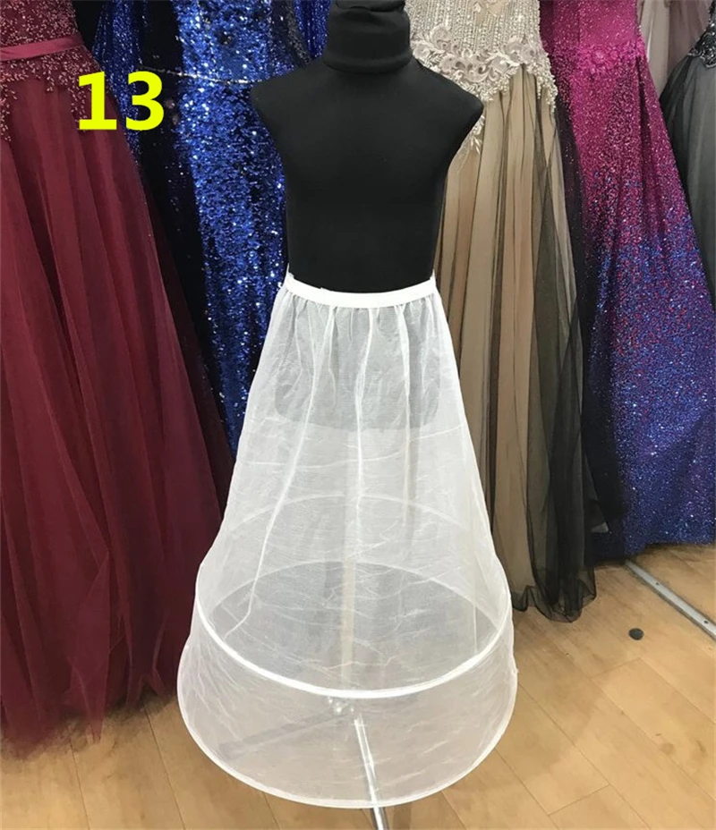 Bridal Petticoat Crinoline Underskirt Prom Dress Hoop Lolita Tulle Petticoat Long Slips White Rockabilly Puffy Skirt