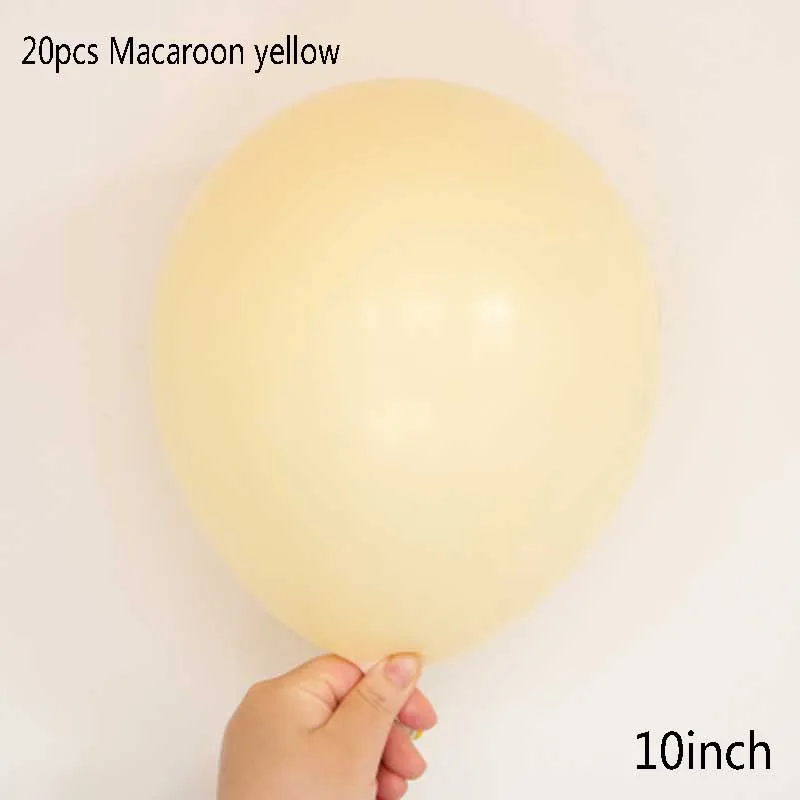 20 pastel yellow Розовые вечерние воздушные шары с лазерным единорогом для вечеринки в честь Дня рождения для девочек - Цвет: 20 pastel yellow