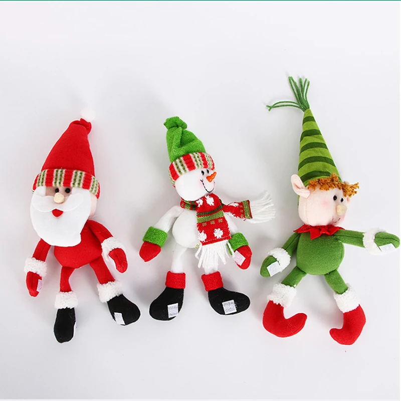 Christmas Wine Bottle Cover Bags Xmas Dinner Table Decorations Santa Claus Elf Snowman Drink Champagne Set Bags Holder Gifts