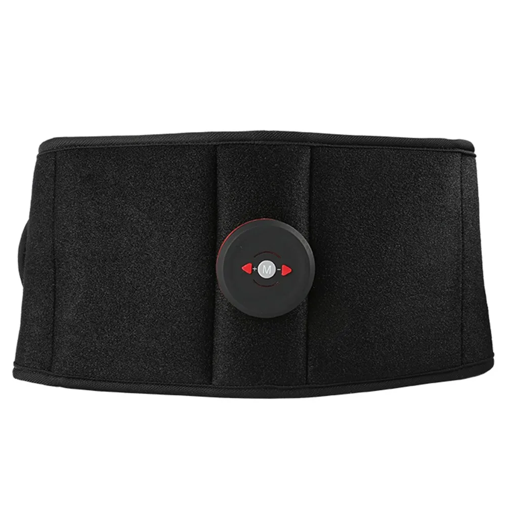 Red Abdominal Muscle Stimulator Men Women Vibration Fitness Massager Slimming Body Belly Belt Waist Support Fat Burning Home Gym - Цвет: Red