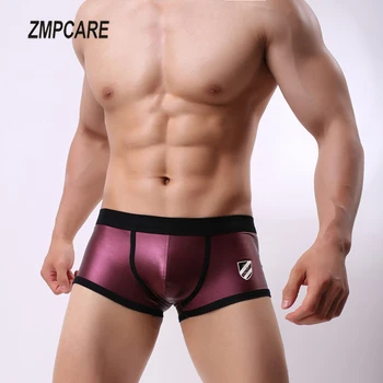 

Men's Underwear underpants boxer imitation leather ropa interior hombre cueca masculina boxer para hombre sexy men underwear