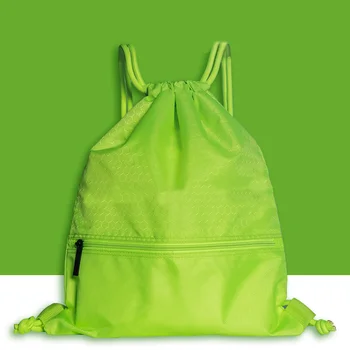 

Women Men Outdoor Large Capacity Drawstring Lock Riding Nylon Sports Backpack Travel Practical Zipper Pocket Wear Resistant