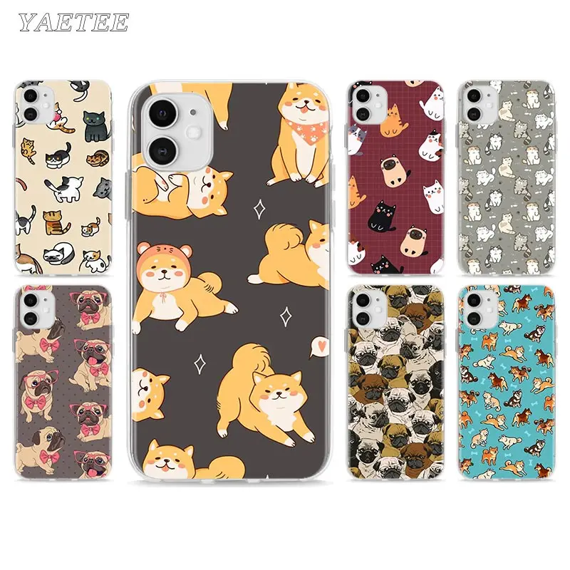 

Soft Phone Case For Apple iPhone 12 11 Pro Max SE 2020 X XS MAX XR 7 8 6S Plus Fundas Capa Back Cover Cute dog Coque cases