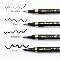 Guangna Calligraphy Pen Extra-fine Addable Ink/Brush Medium/Fine Non-toxic Refillable Drawing Paint Signature Brush Beauty Pen 1
