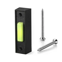 Universal Garage Door Opener Switch, 41A4166 Wired Lighted Wall Mounted Doorbell Push Button, Black Finish with White Center But