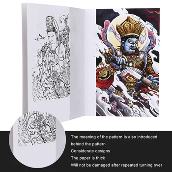 

66 Pages Tattoo Practice Template Book Colour Exquisite Pattern Tattoo Book Accessory Permanent Make up Tattoo Supplies