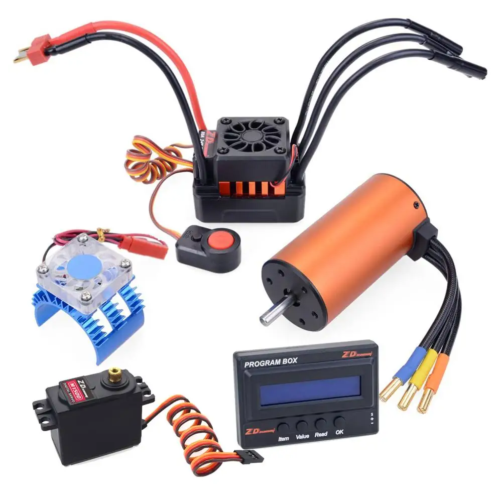 3670 2050KV бесщеточный мотор и 80A ESC 15 кг металлический сервопривод для 1/8 RC автомобиль