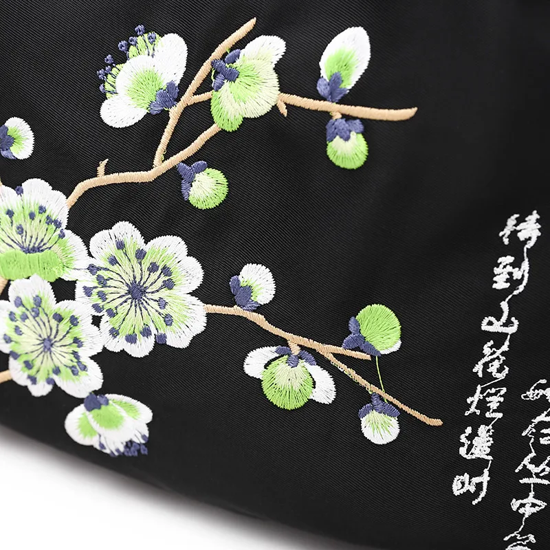 National Women Backpack Embroidery Flowers Female Chest Bag Back Pack Chinese Style Oxford Lady Travel Bagpack Sac A Dos Bags