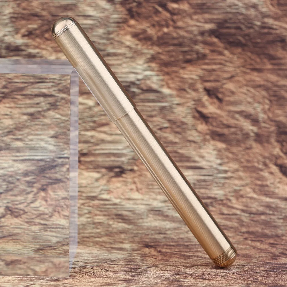 

Delike Metal Full Brass Fountain Pen Threaded Surface Ink Pen Original Box