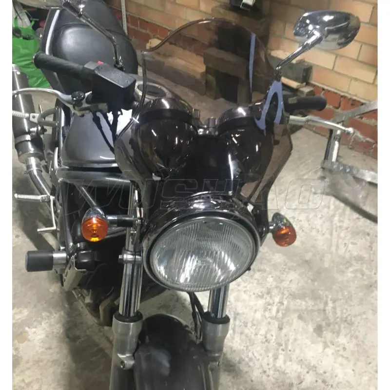 Экран ветрового стекла для 1999 2005 2009-2012 Suzuki SV650 SV1000 SV 650 1000 Боковое крепление для фар - Цвет: Smoke