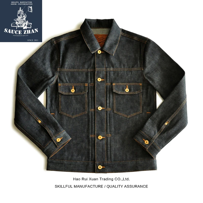 Saus Asal Jepang Biru Jaket Denim 