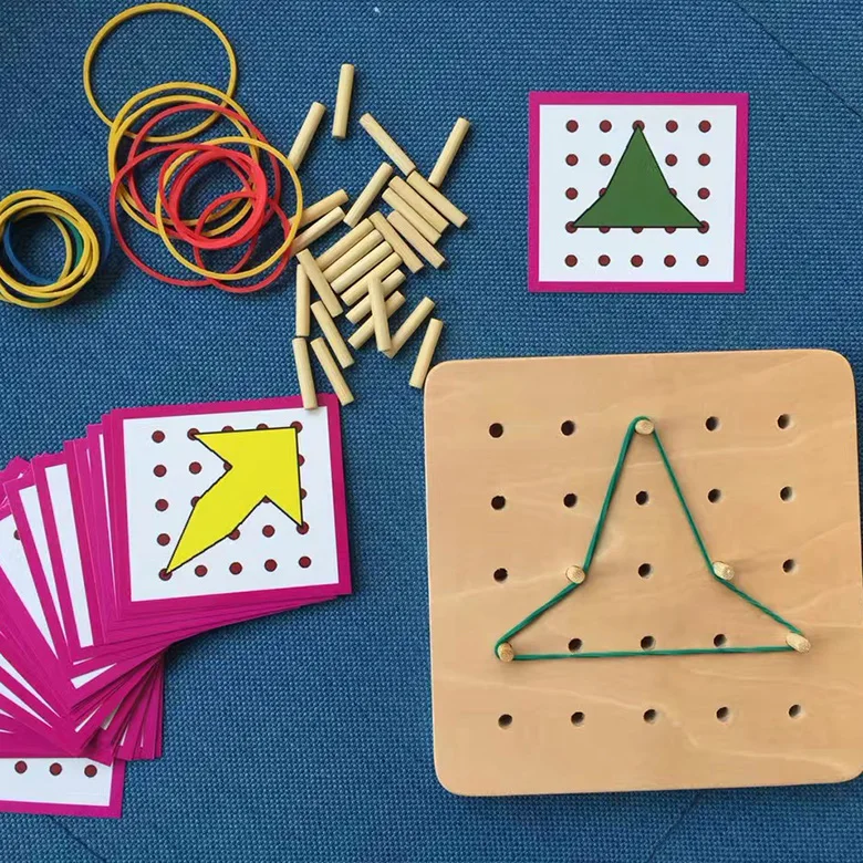 [Online Celebrity Recommended] Montessori Rubber Band Nailboard Early Childhood Mathematics Children'S Educational Toy Montessor