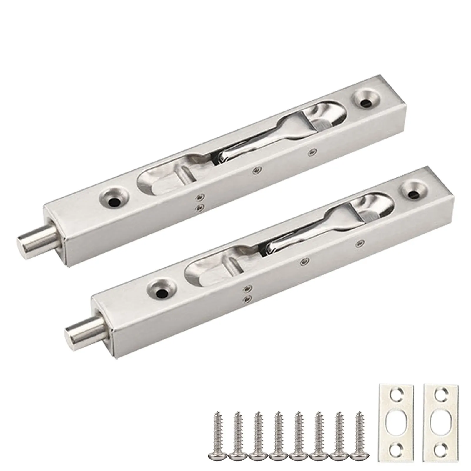 Durable Home Improvement Brushed Anti Theft With Screws Gate Safety Heavy Duty Concealed Door Latch Stainless Steel Easy Install |