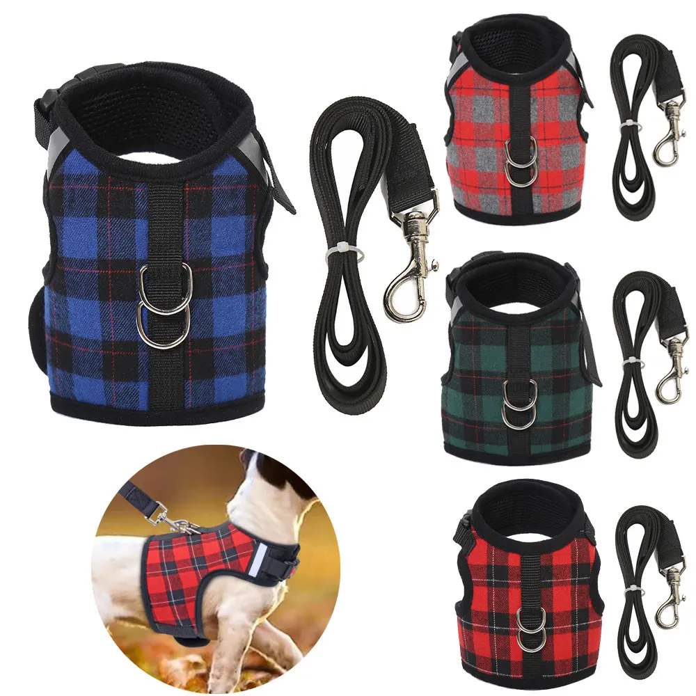 

Cute Puppy Dog Cat Harness Vest Adjustable Pet Chihuahua Pug Harness Dog Leash Belt For Small Medium Dogs Pet Leash Supplies