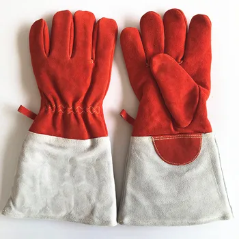 

High temperature resistant gloves two-layer cowhide gloves wear-resistant and durable anti-burn welder