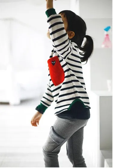 Phenanthrene Yi Childrenswear Autumn And Winter BOY'S Girls Mirco Velvet Dungarees/plus Velvet Child Pants Kz69