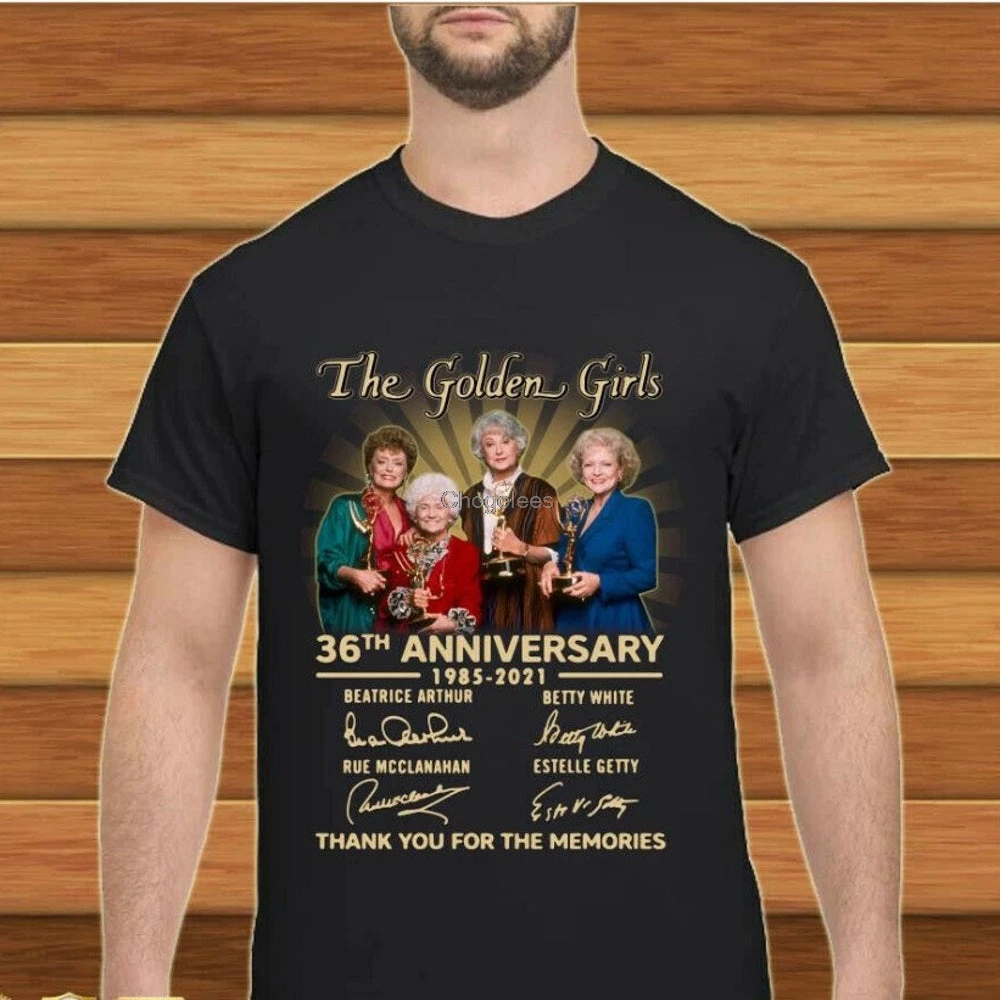 Золотая рубашка для девочек с надписью Golden Girls Sitcom Tv Series на 36-ю годовщину