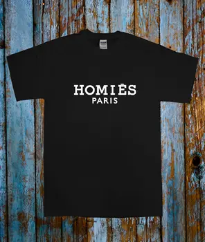 

HOMIES PARIS TEE T SHIRT TOP UNISEX BLACK WHITE BLOGGER TUMBLR POPULAR CELEB