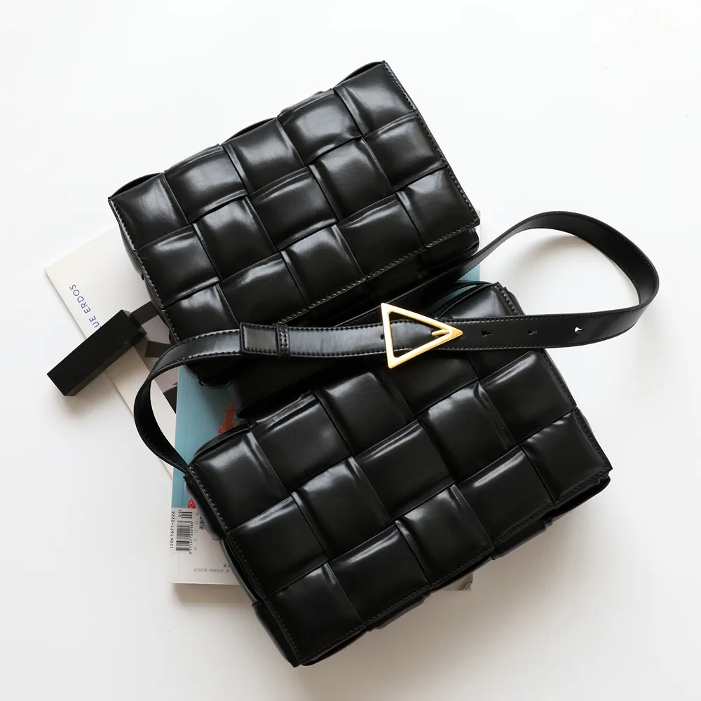 

2019 Split Weave Small Square Package Genuine Leather Woman Package