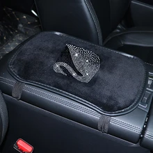 Алмазные хрустальные автомобильные подлокотники, бархатные подлокотники, авто стиль, аксессуары для интерьера