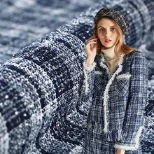 Осень kpop Подиум Исландская специальная пряжа твидовая ткань для пальто юбка tissu Африканский Базен riche getzner telas tissus stoffen