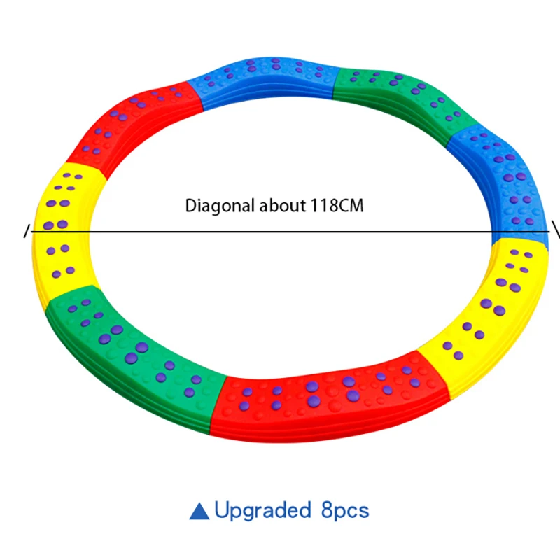 Ruizhi балансировочное тактильное детское Сенсорное тренировочное оборудование детский сад однопланковый мост Детские уличные спортивные игрушки RZ1175 - Color: upgraded 8pcs
