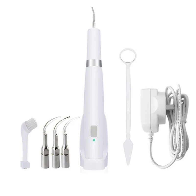 

HOT!Home Ultrasonic Waterless Tooth Cleaner Dental Calculus Remover Dental Scaling Tools Electric Portable Scaler