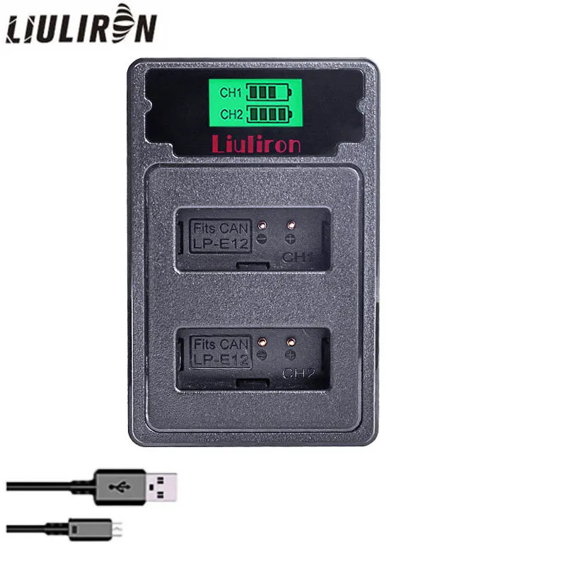 3 шт. 1800 мАч LP-E12 LPE12 LP E12 Аккумулятор для камеры AKKU+ ЖК USB зарядное устройство для Canon M 100D Kiss X7 Rebel SL1 EOS M10 EOS M50 DSLR