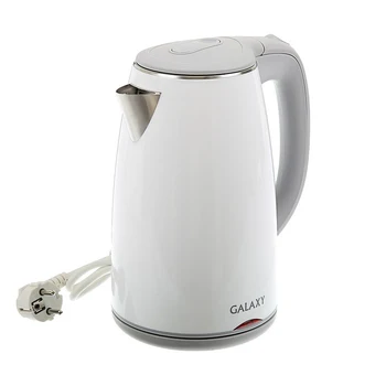 

Electric kettle Galaxy GL 0307, ​​2000 W, 1.7 L, metal, white 3816180