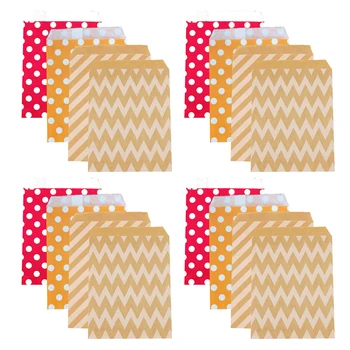 

100pcs Practical Candy Paper Bags Cookie Pouches Dessert Gift Bags Baking Bags for Restaurant Home Bakery
