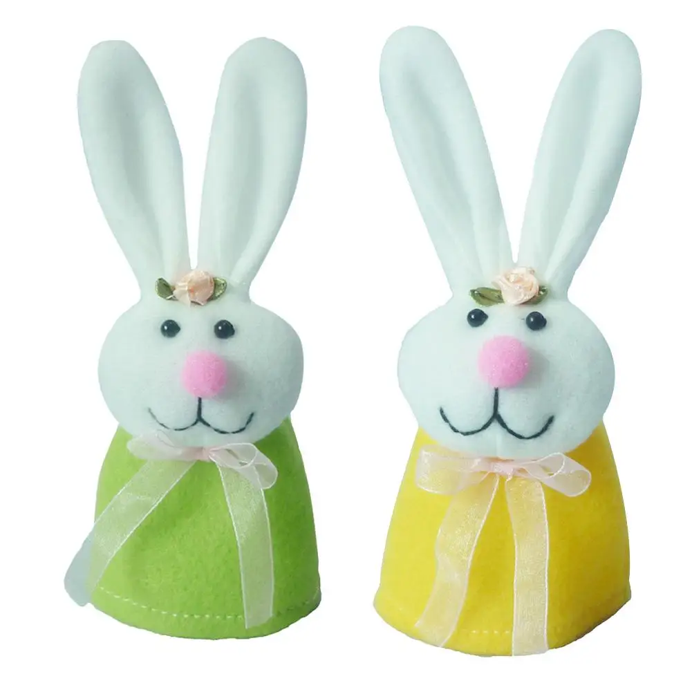 

Cute Easter Eggs Cover Rabbit Shape Easter Bunny Egg Set Perfect Decoration Craft For Kids Room Home Dropshipping