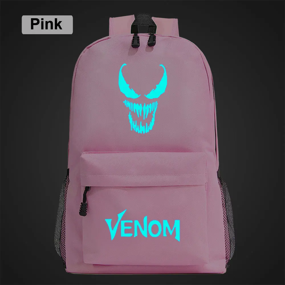 Светящийся Galaxy Venom для мальчиков и девочек, детская школьная сумка, женский рюкзак, подростковые школьные сумки, мужские рюкзаки