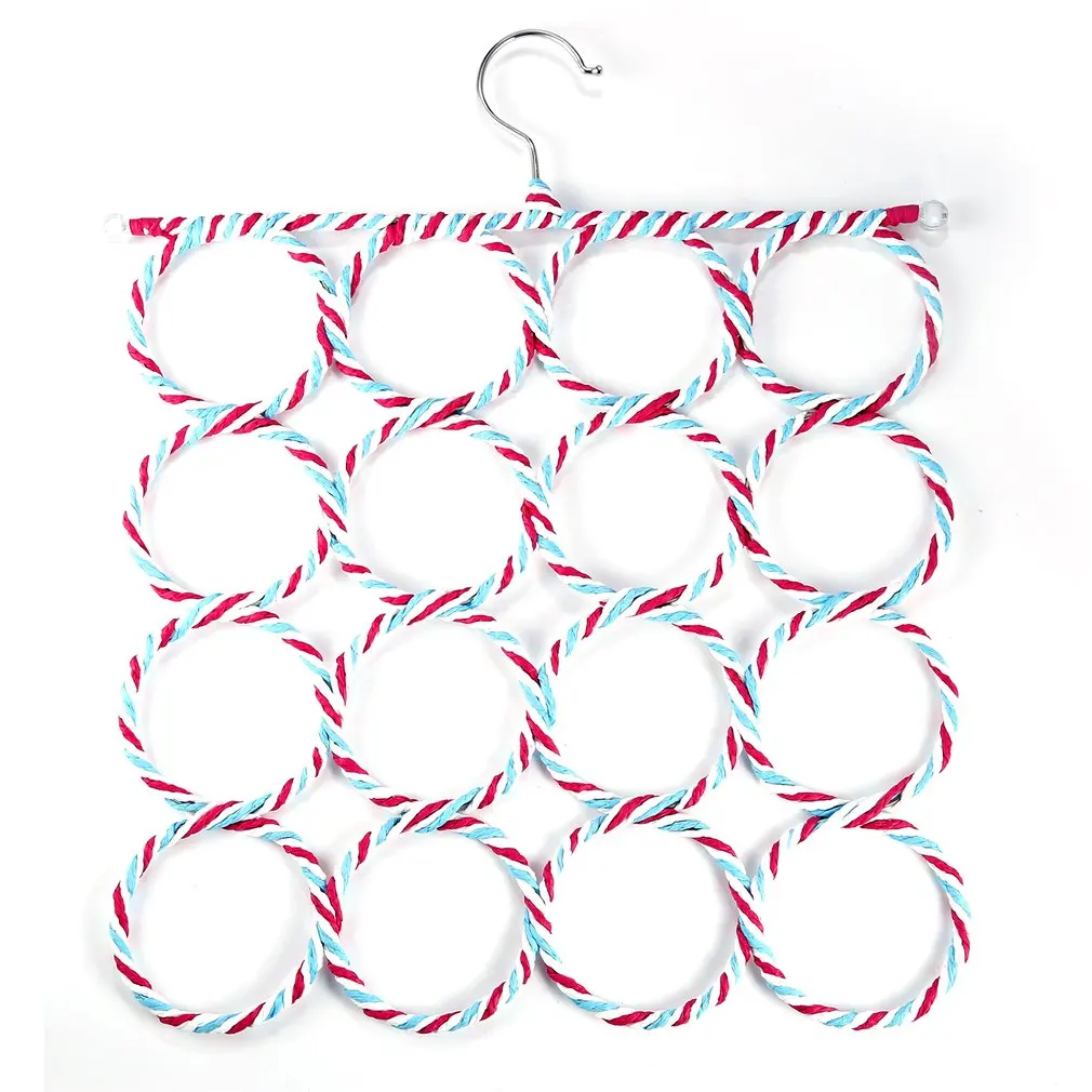 

16 Holes Ring Rope Slots Rattan Weaving Folding Scarf Holders Hangers