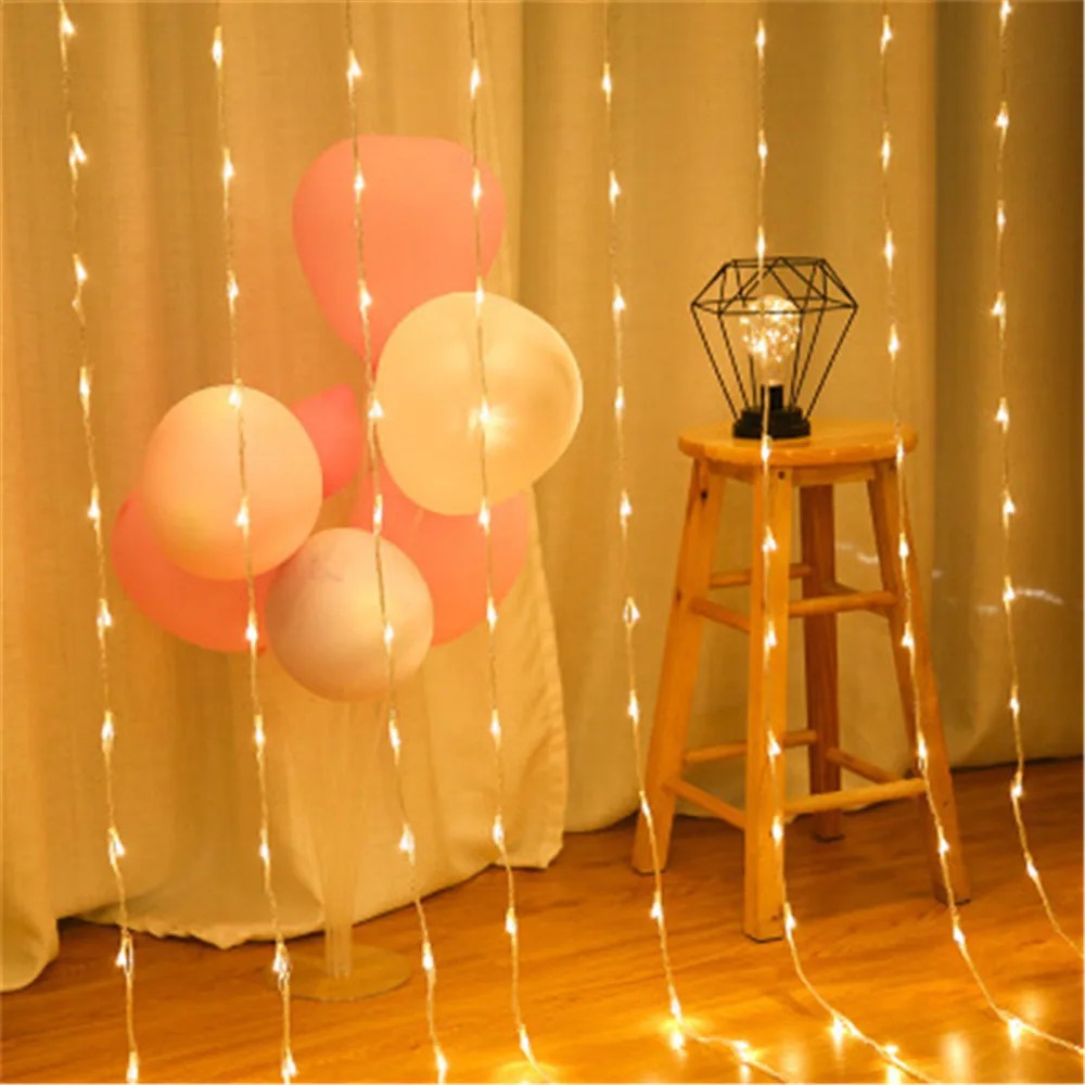3X3M/2M 320/240 LED Waterfall Waterproof Meteor Shower Rain String Light Christmas Wedding Curtain Icicle Fairy String Garland