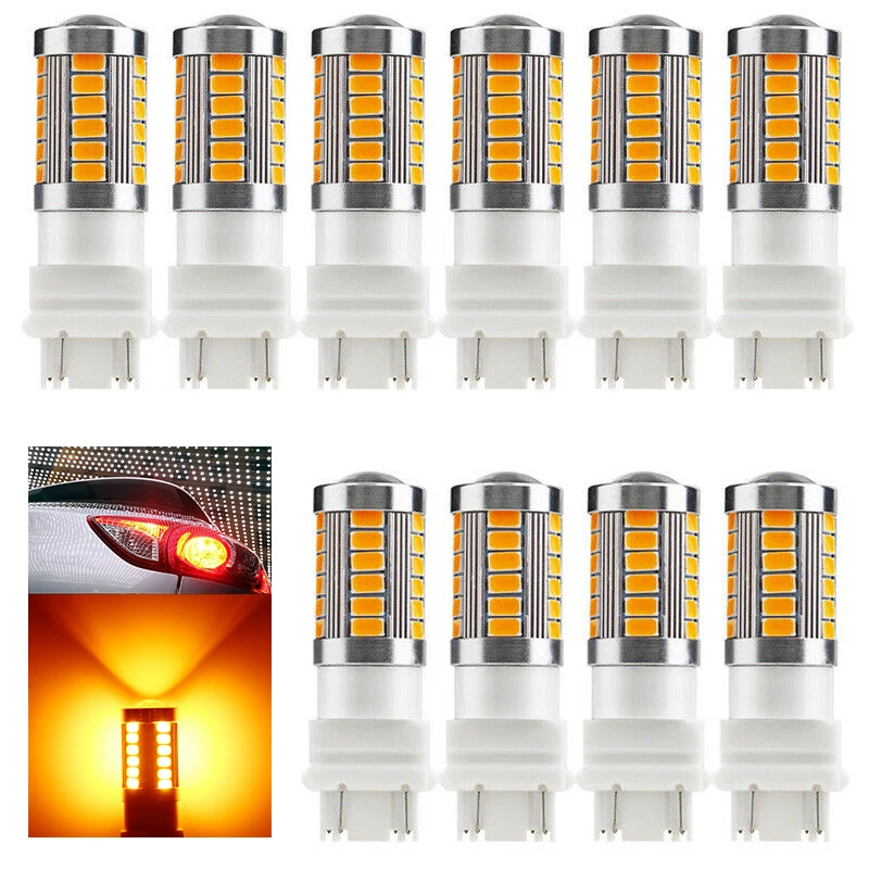 10 шт. 3157 5730 33SMD 12В светодиодный автомобильный тормоз заднего хода лампы 900LM