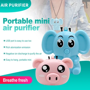 

Portable Necklace Car Air Purifier Wearable Mini USB Air Cleaner Negative Lon Generator Low Noise Air Freshener Car Perfume