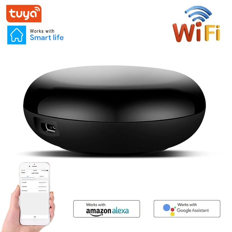 Controlador inteligente con infrarrojos para el hogar, dispositivo inalámbrico con control a través de la aplicación Smart Life Tuya y compatible con Alexa o Google Home